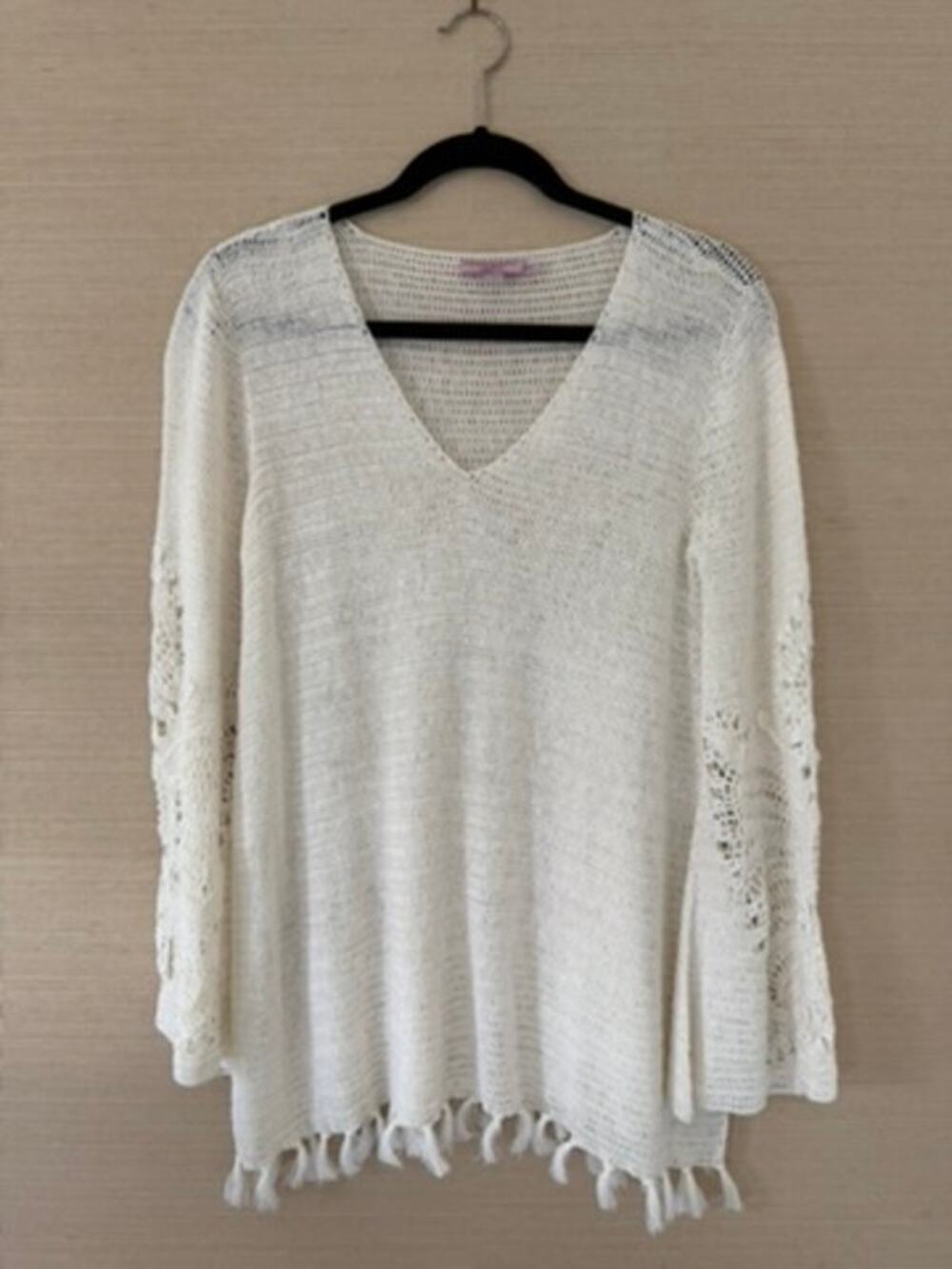 Calypso St. Barth Crochet Linen Top – Size XS